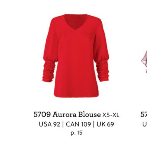 🌸 NWOT | Cabi Red Aurora Blouse | XS - Picture 4 of 6